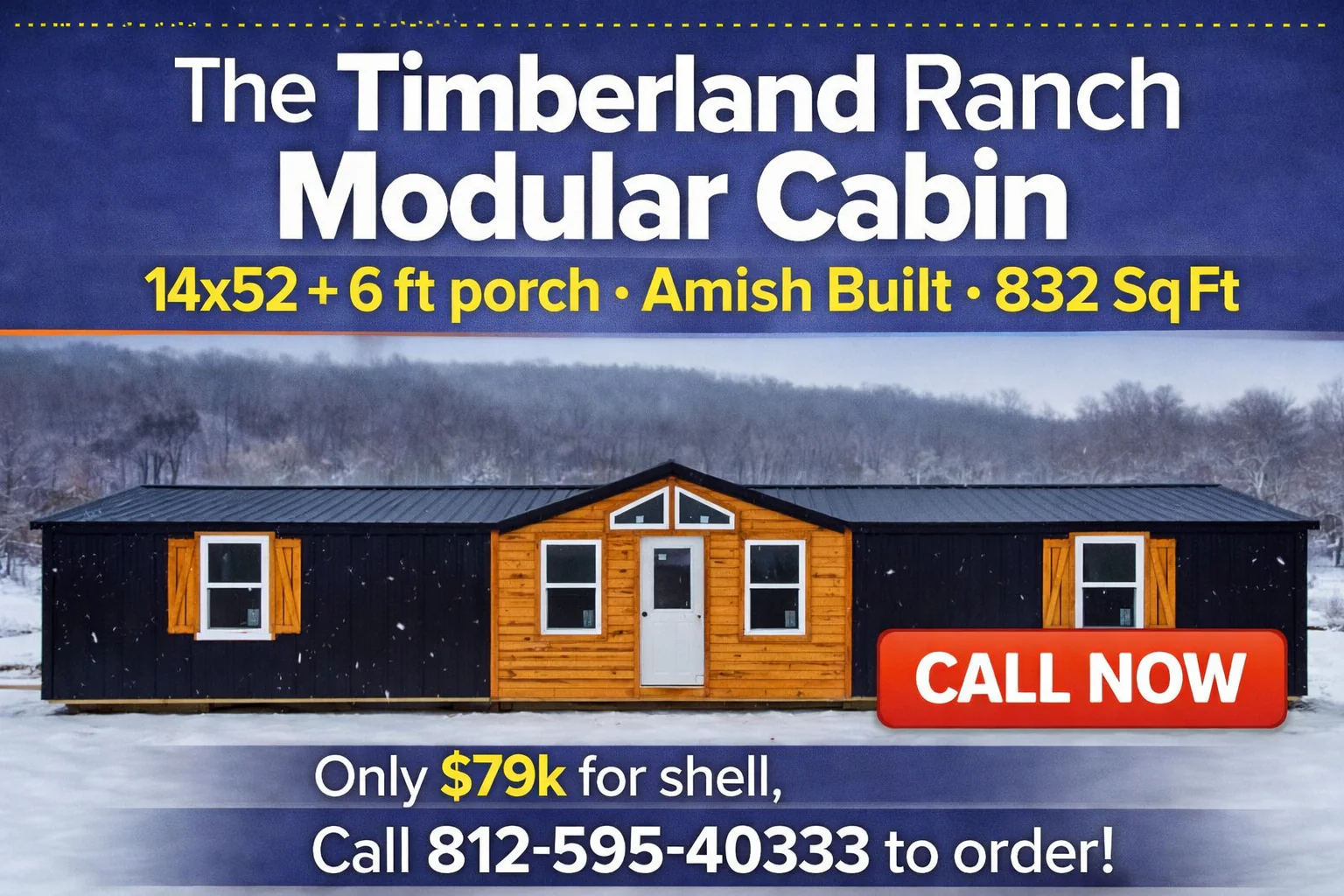 The Timberland Ranch Cabin , Pre-Built SHELL - Image 2