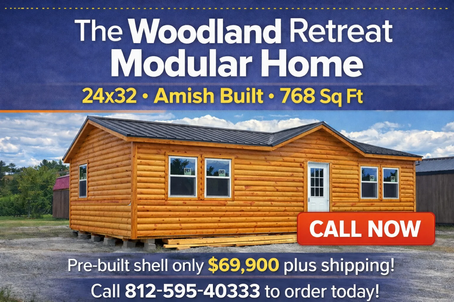 The Woodland Retreat Cabin , Pre-Built SHELL - Image 3