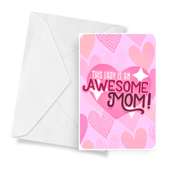 This Lady Is An Awesome Mom! Jewelry Greeting Card
