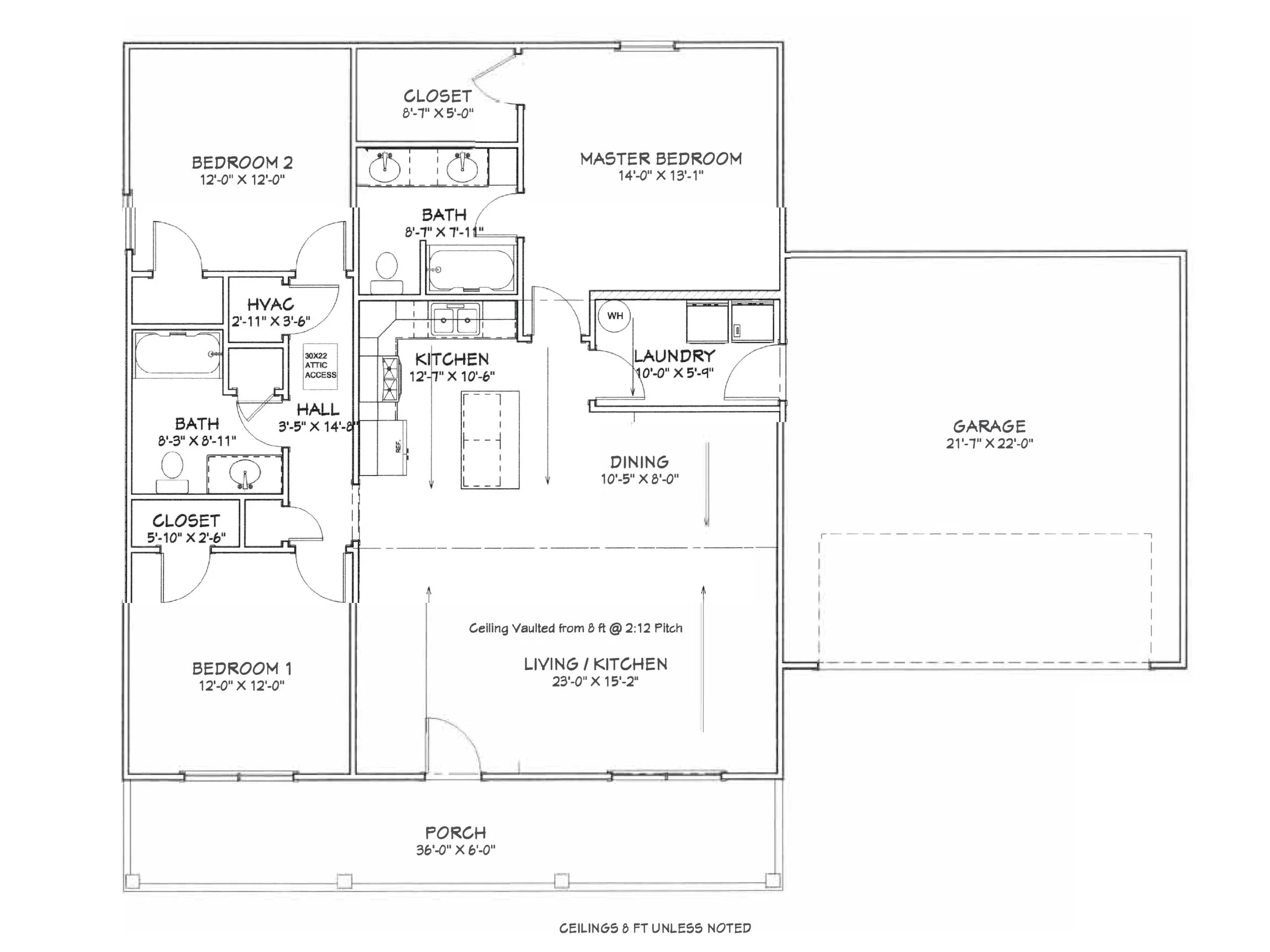 Timbercrest Garage Ranch Affordable House Kit - Image 2