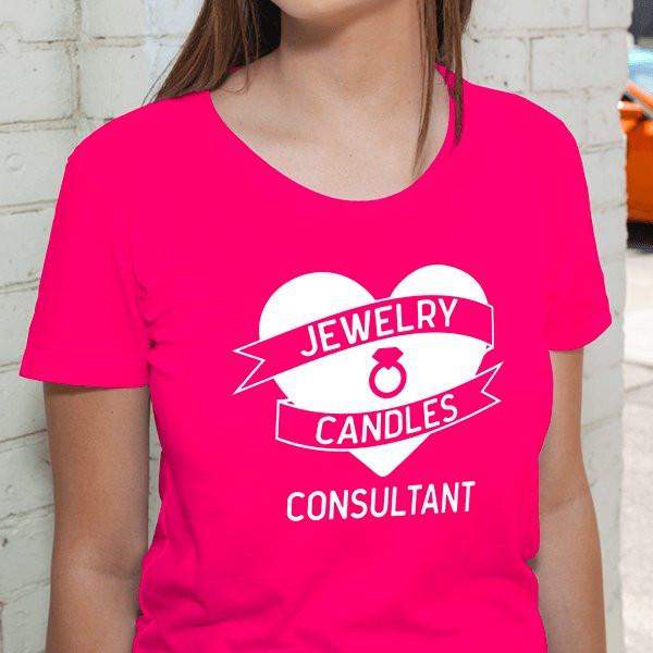 White On Hot Pink Heart Banner Short-Sleeve Shirt - Jewelry Clothing