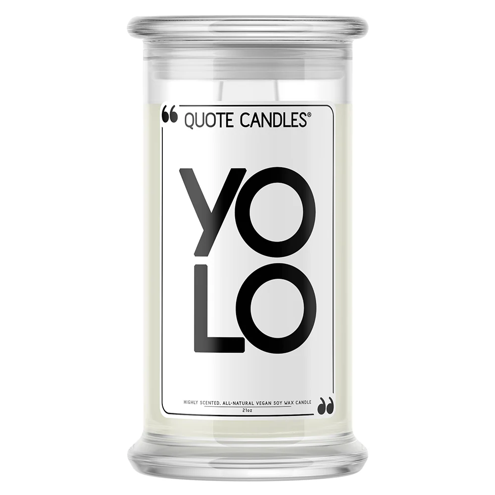YOLO Quote Candle